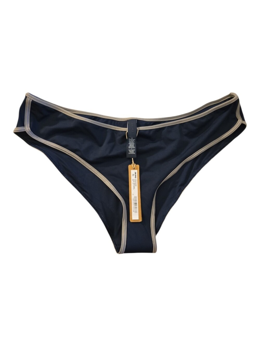 NWT SKIMS Signature Swim Hipster Bikini Bottom Blue Navy Contrast XL